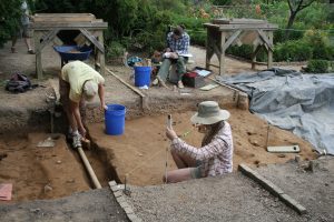 People doing an archeological dig